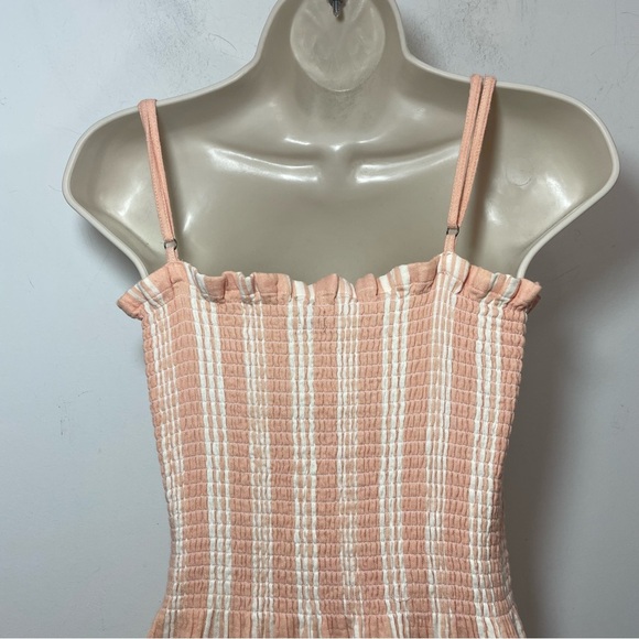 FAHERTY Dress Cotton Gauze Lakeview Smocked Sundress Size Small Striped midi - Picture 10 of 10